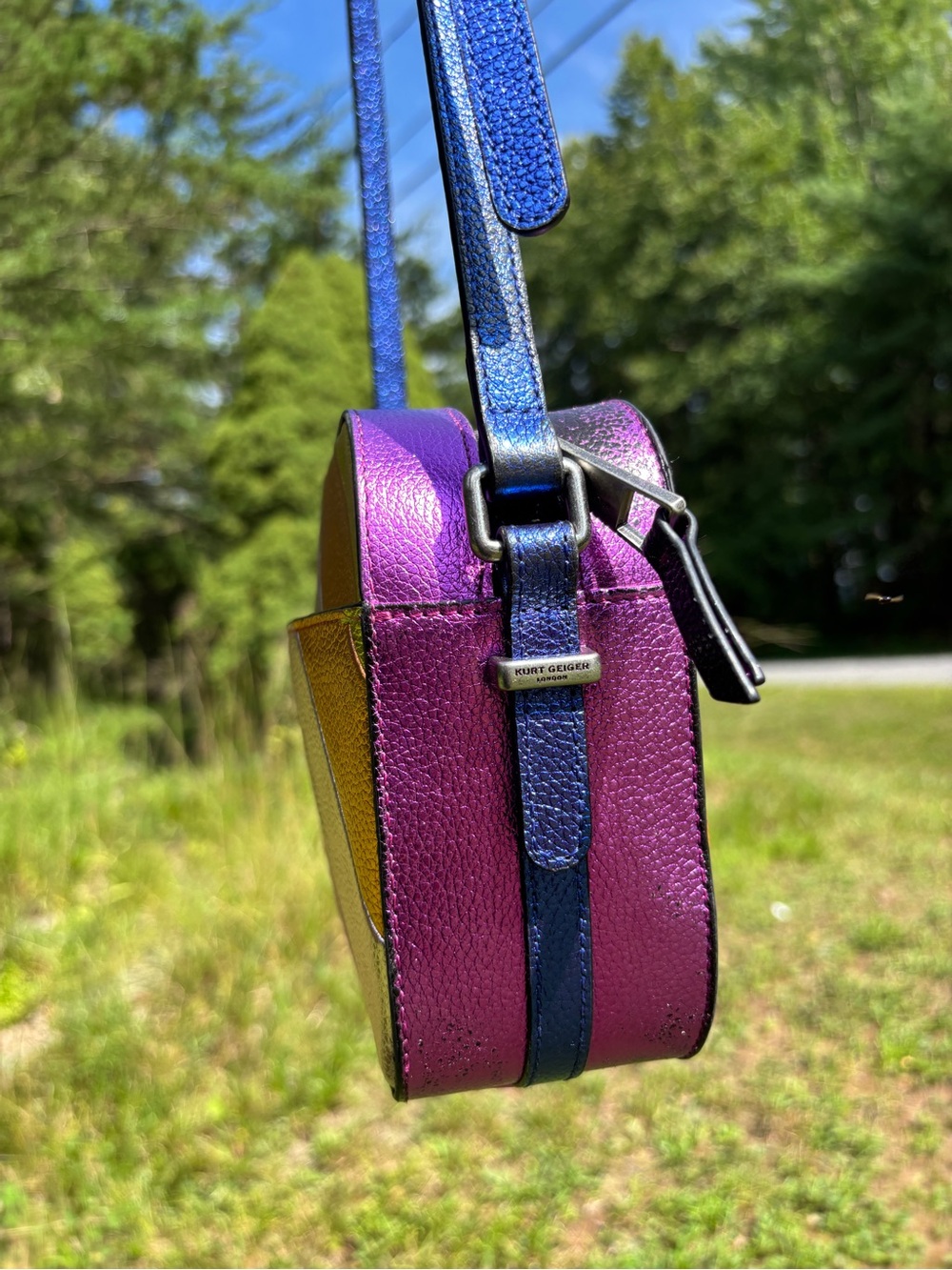 Kurt Geiger Rainbow Leather Crossbody Bag - Picture 10 of 17